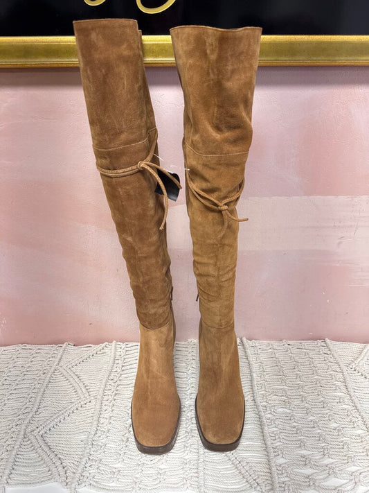Free People Camel Suede Tall Boot NWT