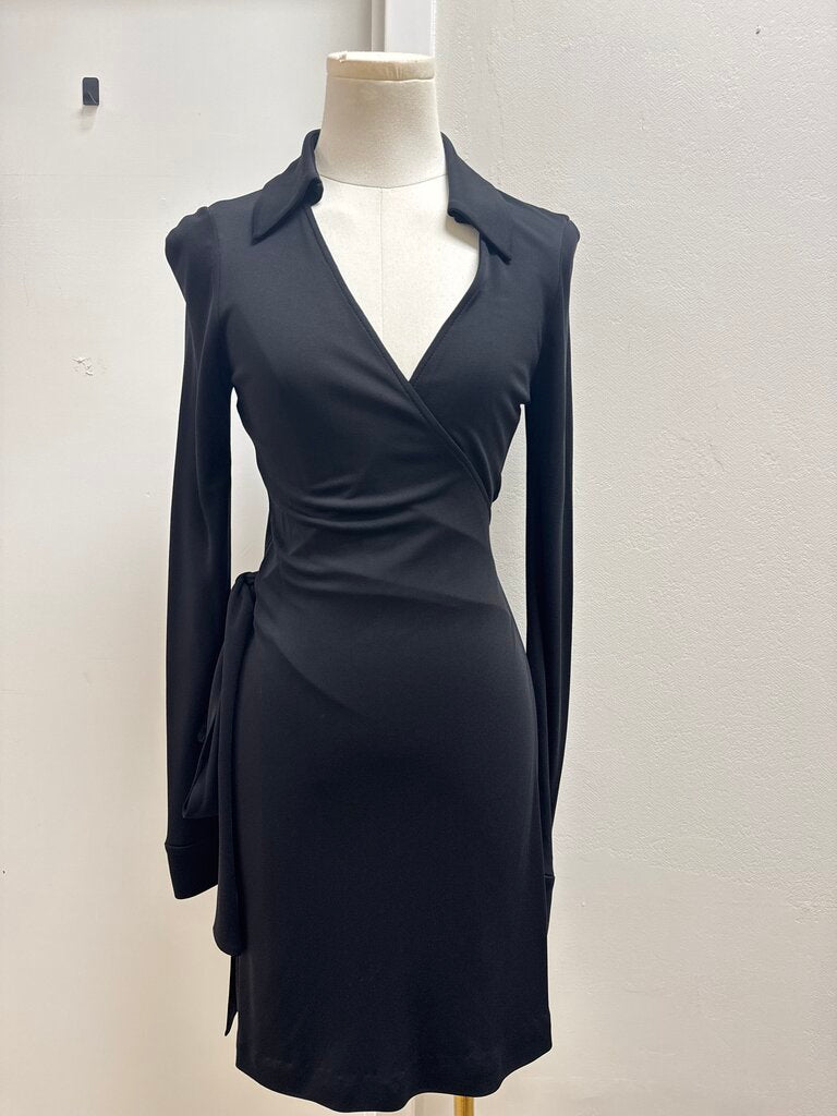 DVF Black Wrap Dress