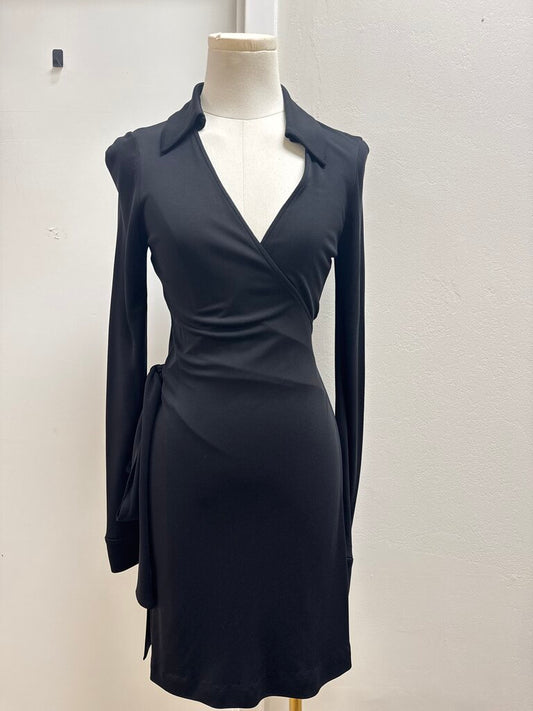 DVF Black Wrap Dress