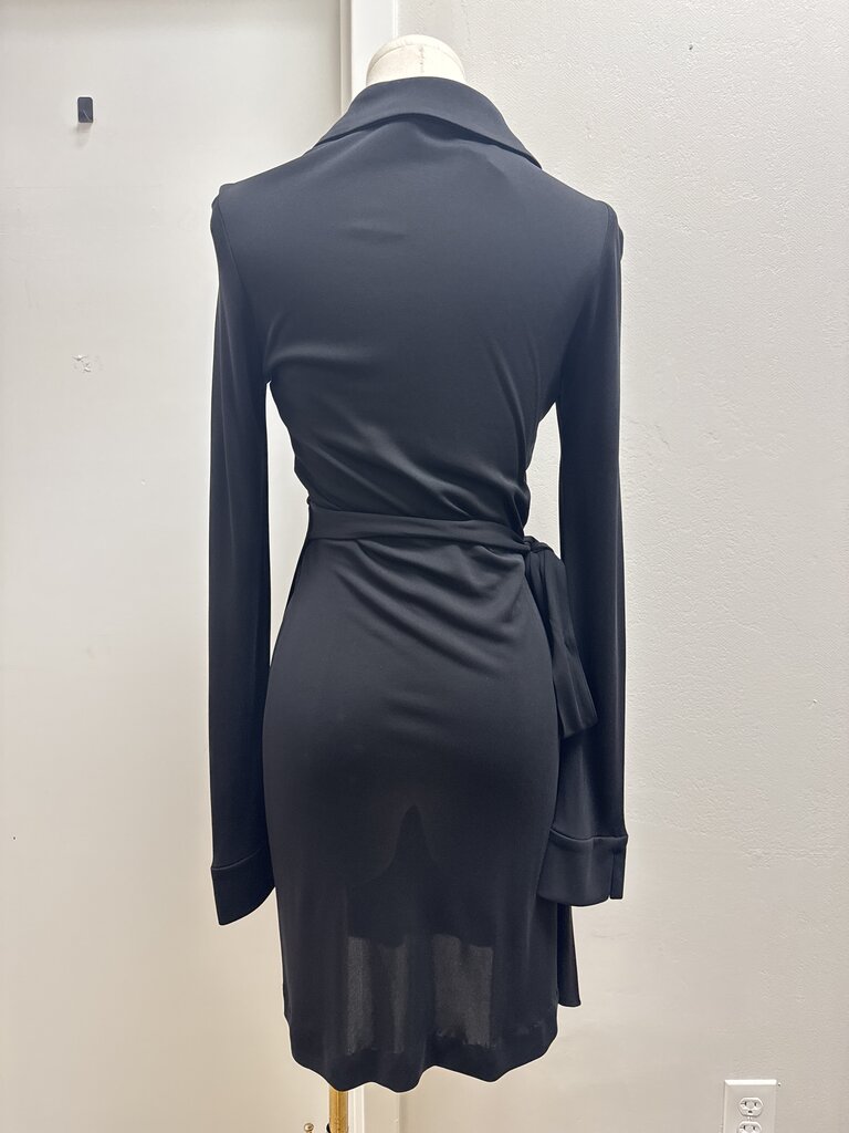 DVF Black Wrap Dress