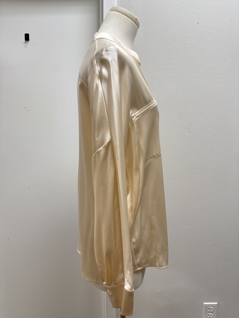 Vince Ecru Silk Blouse