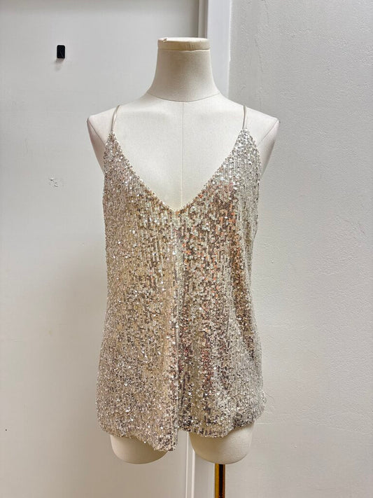 Fifteen Twenty Silver Sequin Tank