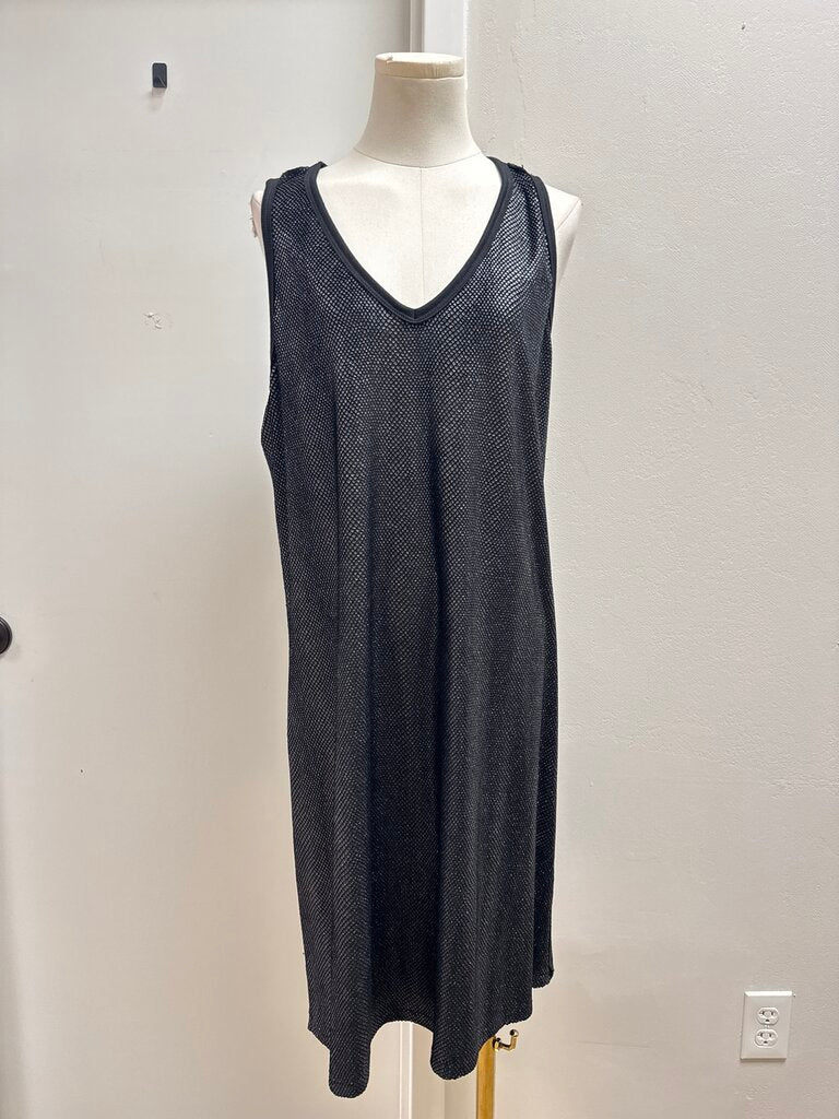 Lola & Sophie Black and Silver Knit Dress NWT