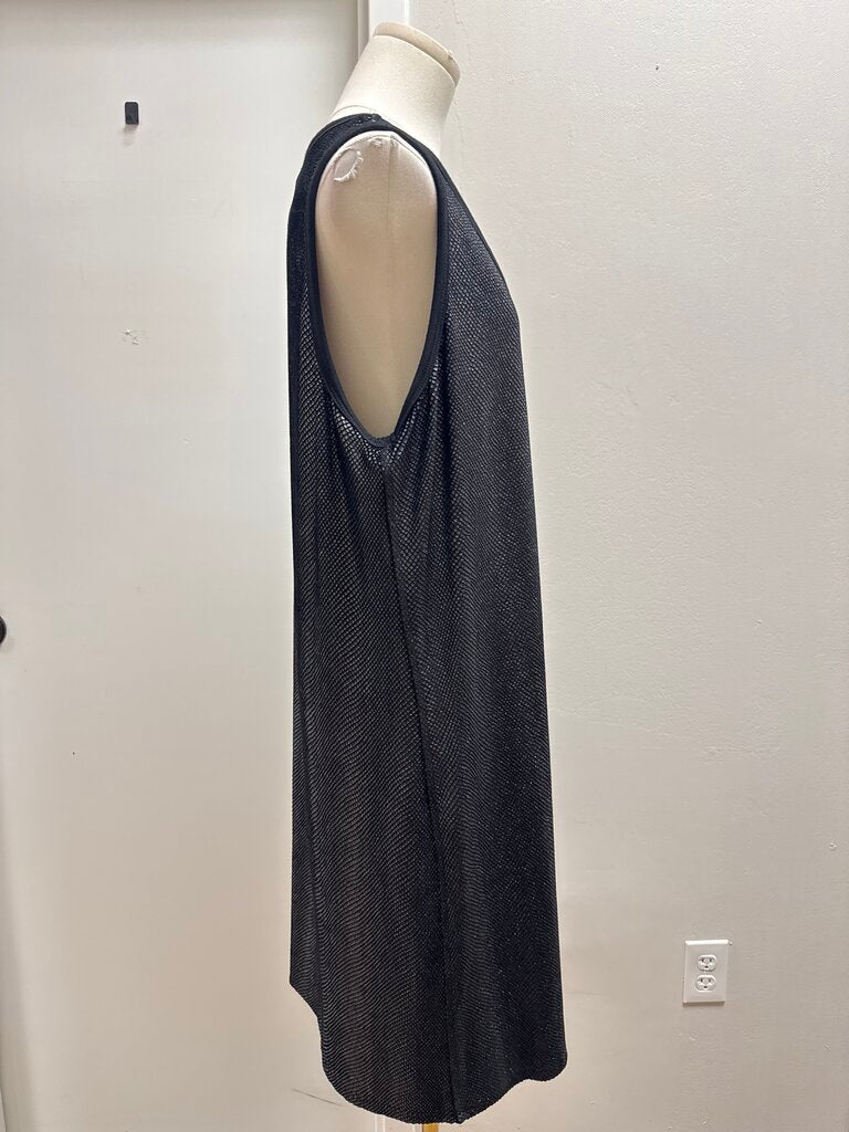 Lola & Sophie Black and Silver Knit Dress NWT