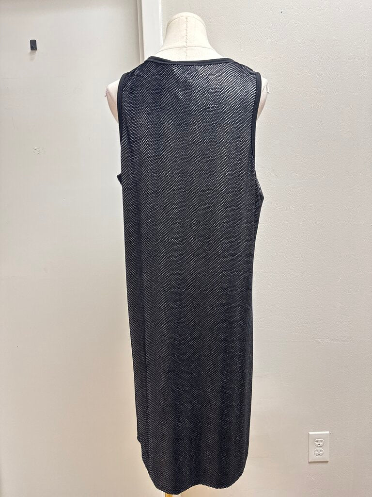 Lola & Sophie Black and Silver Knit Dress NWT