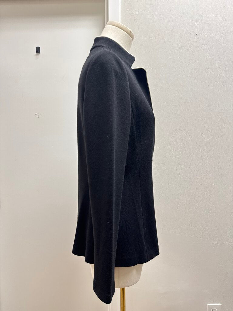 St John Black Piped Blazer