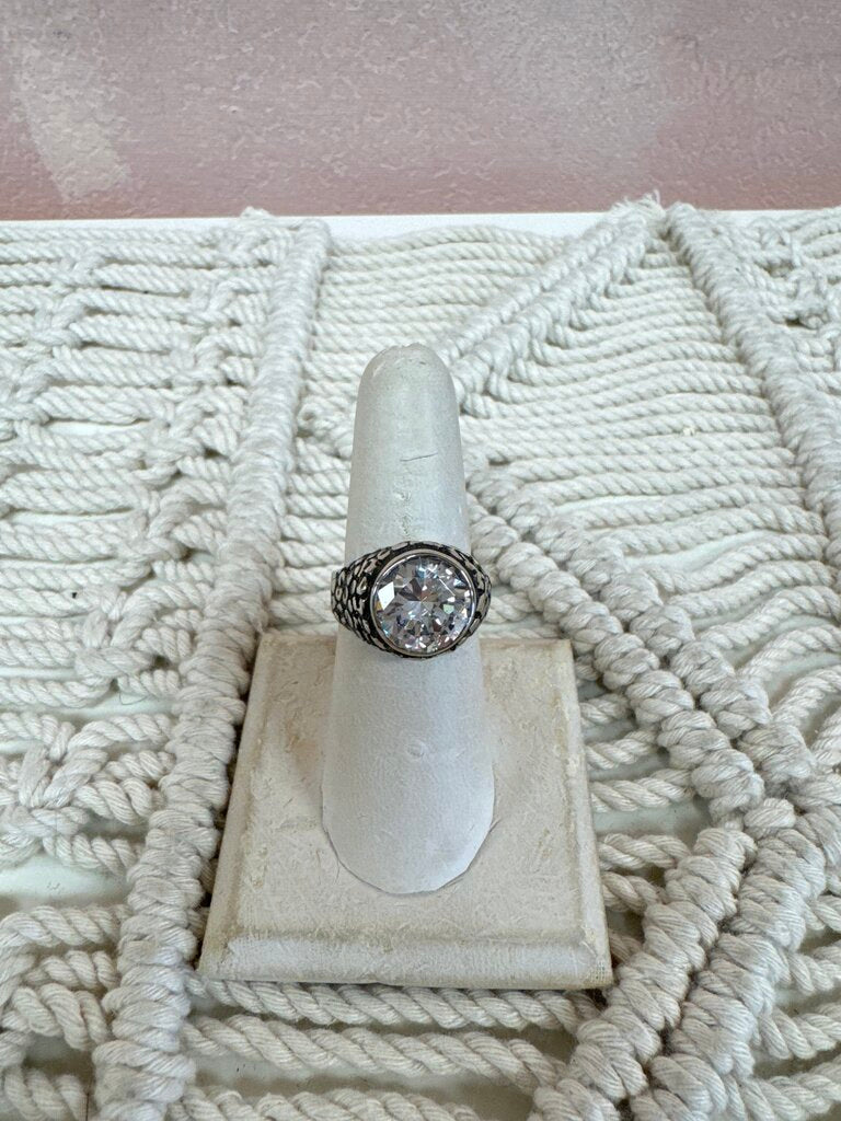 Sterling and Crystal Ring