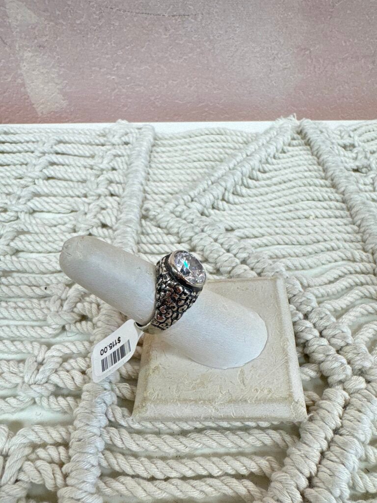 Sterling and Crystal Ring