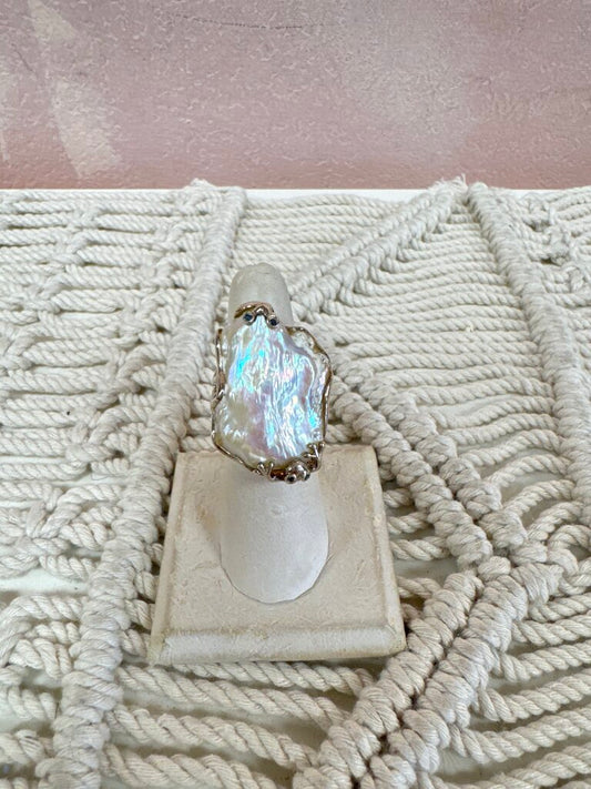Sterling and Pearl Ring