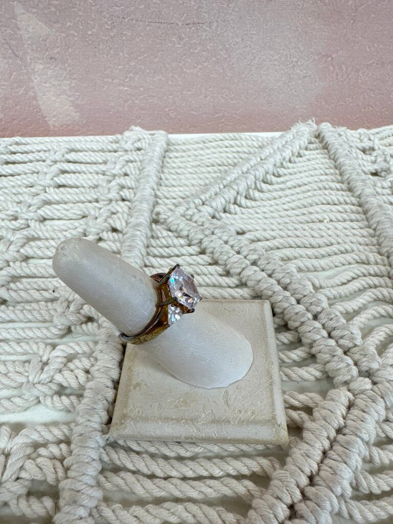 Sterling and Geo Crystal Ring