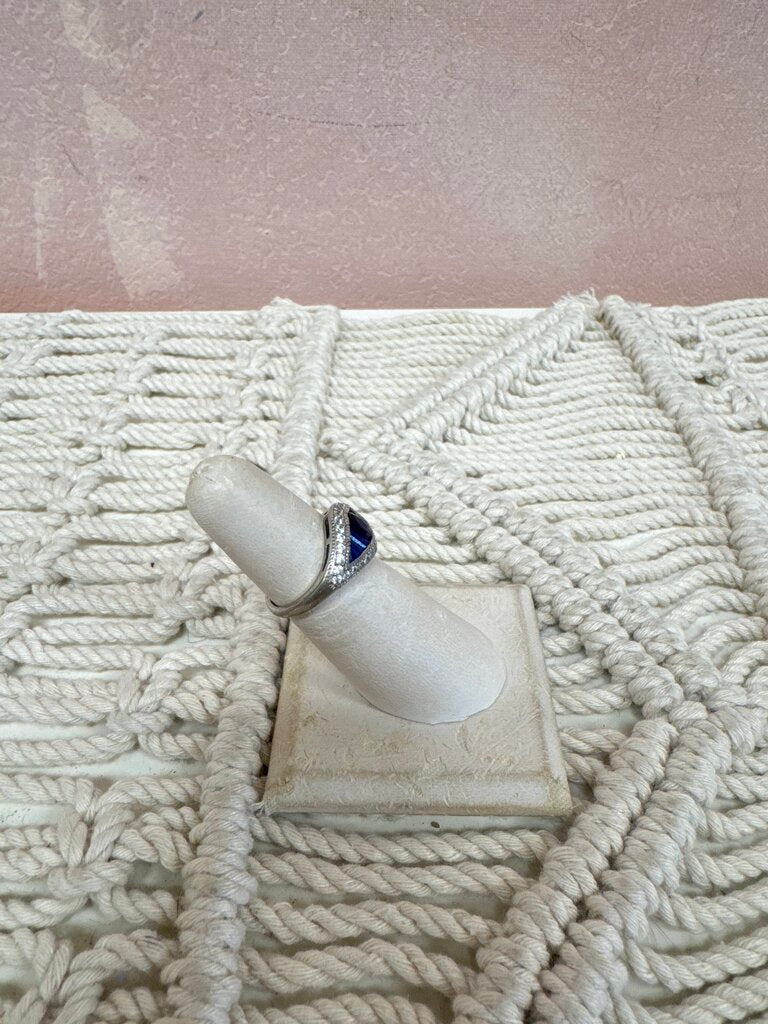 Sterling and Sapphire Ring