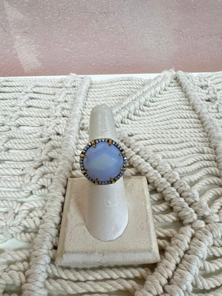 Sterling and Moonstone Cocktail Ring