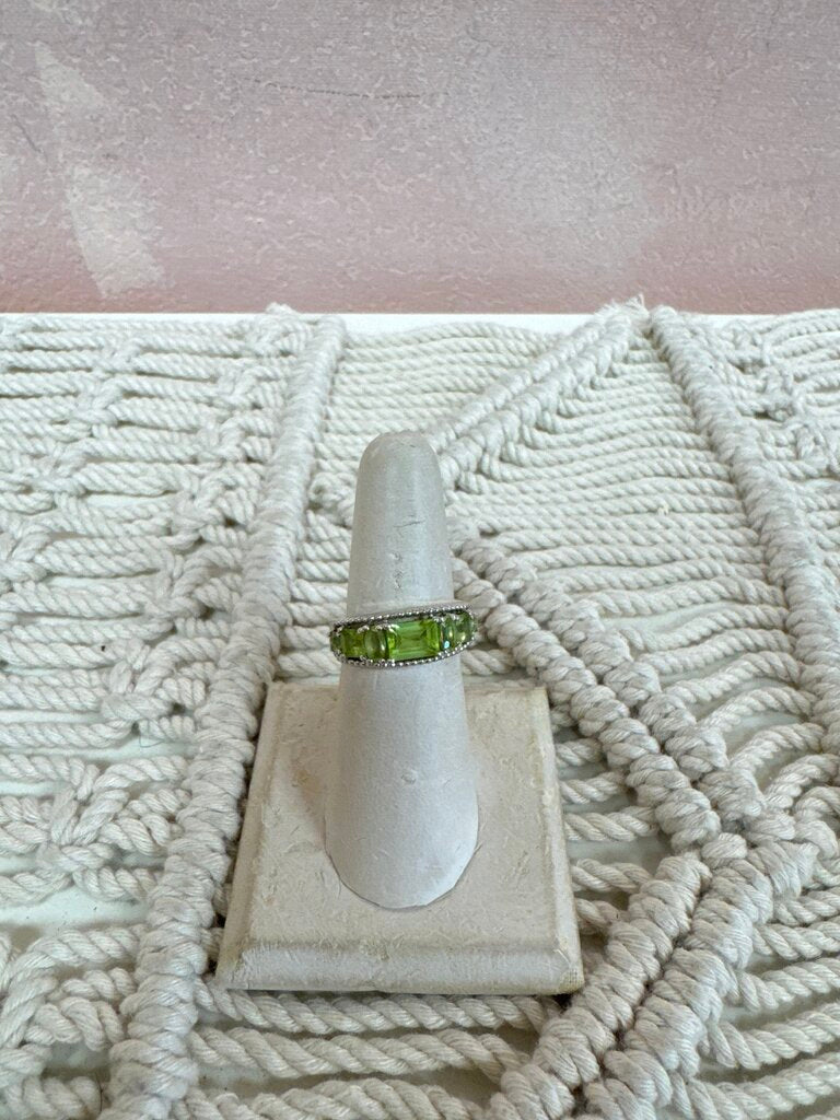 Sterling and Peridot Band