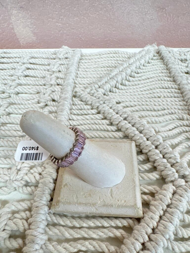 Sterling and Pink Stone Band