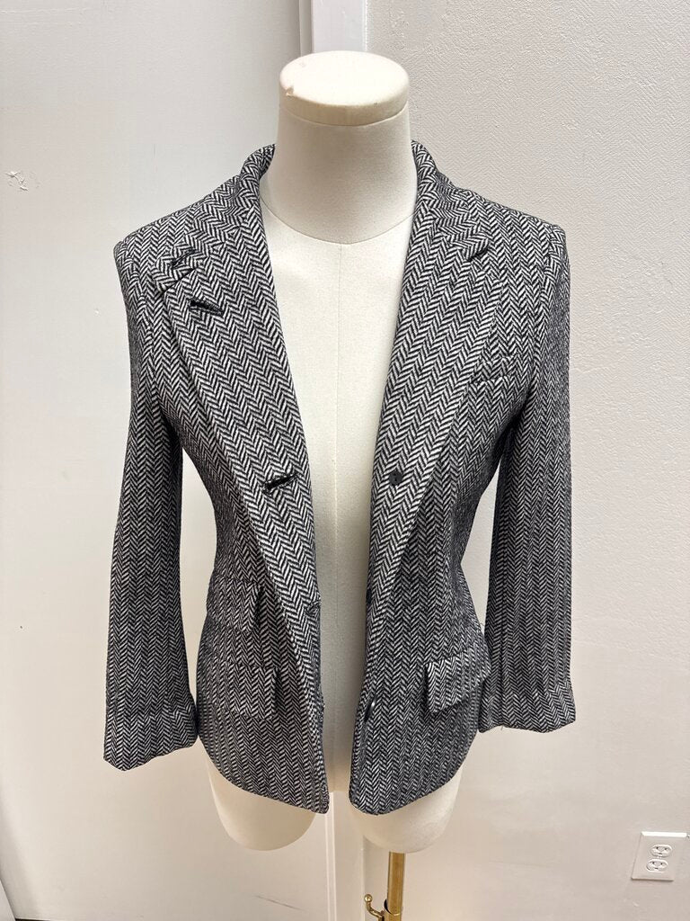 Rag & Bone Herringbone Wool Asymmetrical Jacket