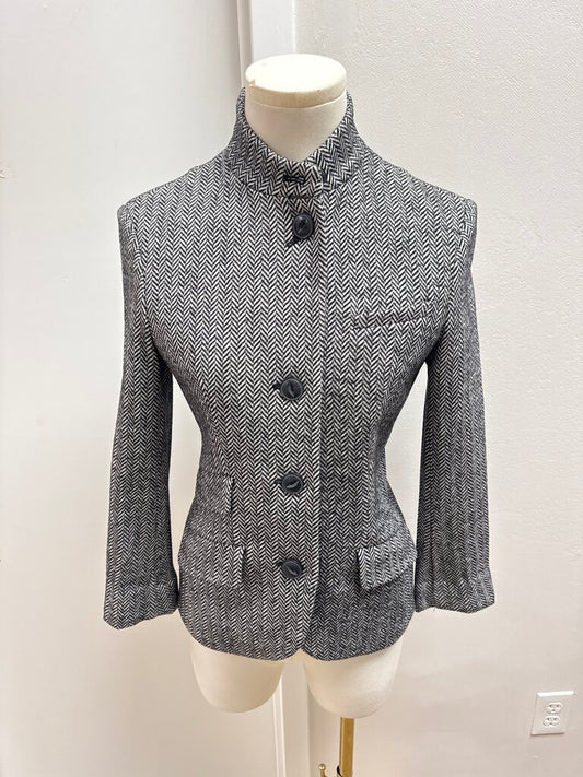 Rag & Bone Herringbone Wool Asymmetrical Jacket