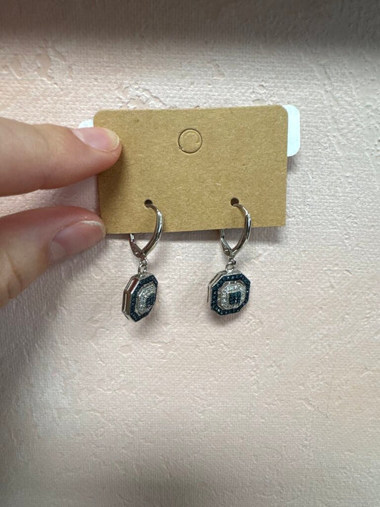 Sterling and Diamond Drop Earring