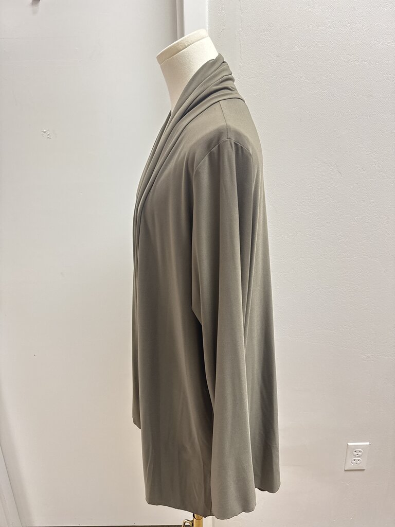 Sun Kim Olive Open Cardigan