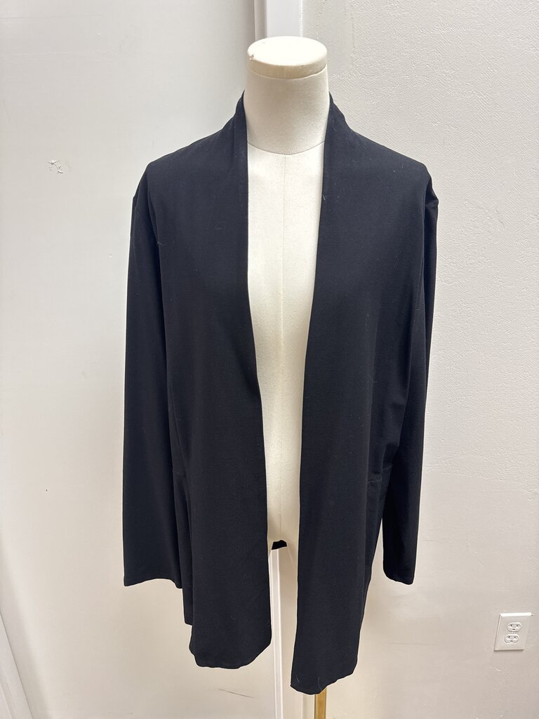 Eileen Fisher Black Open Cardigan