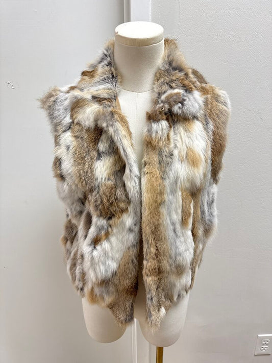Adrienne Landau Printed Fur Vest