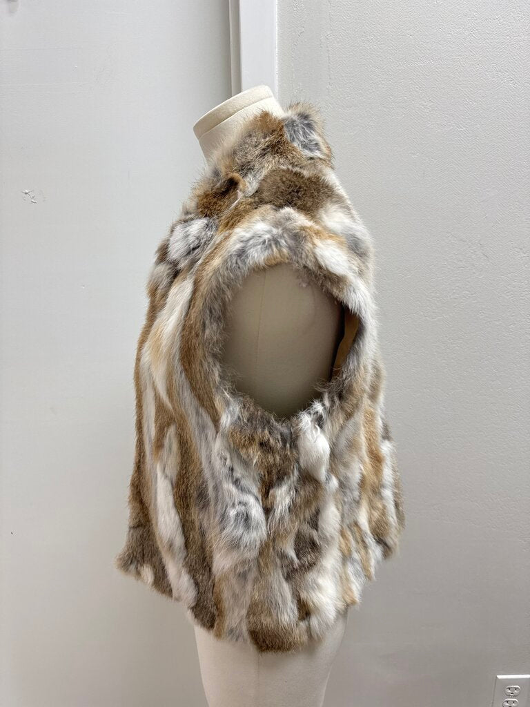 Adrienne Landau Printed Fur Vest