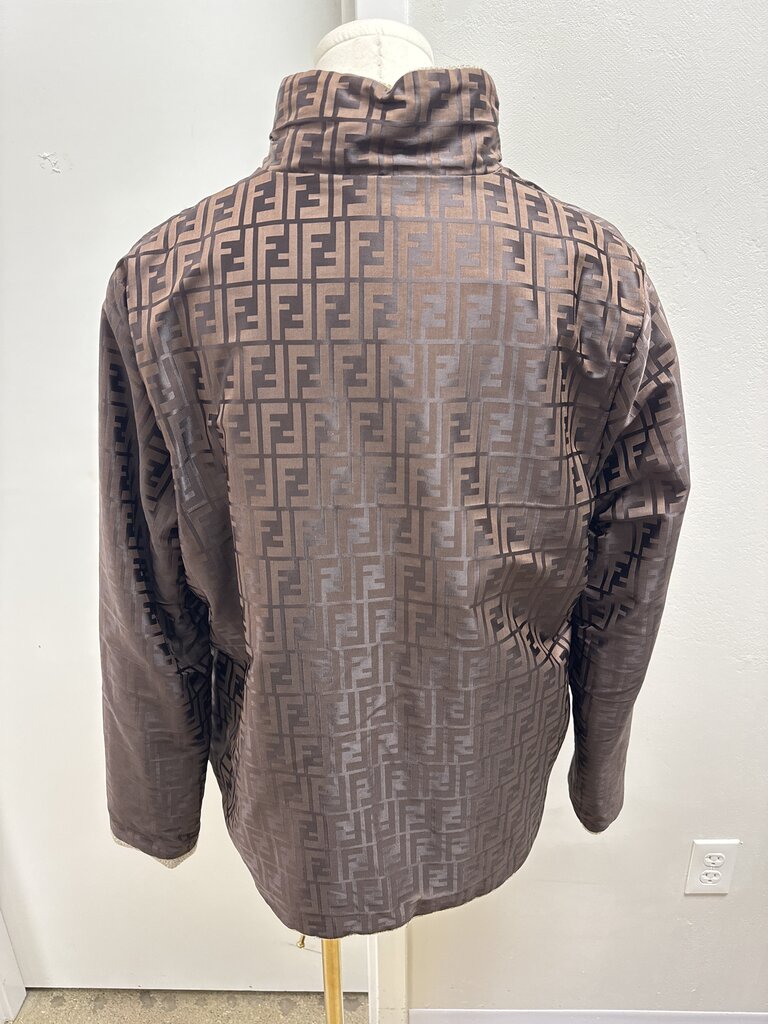 Fendi Wool Logo Reversible Bomber Jacket