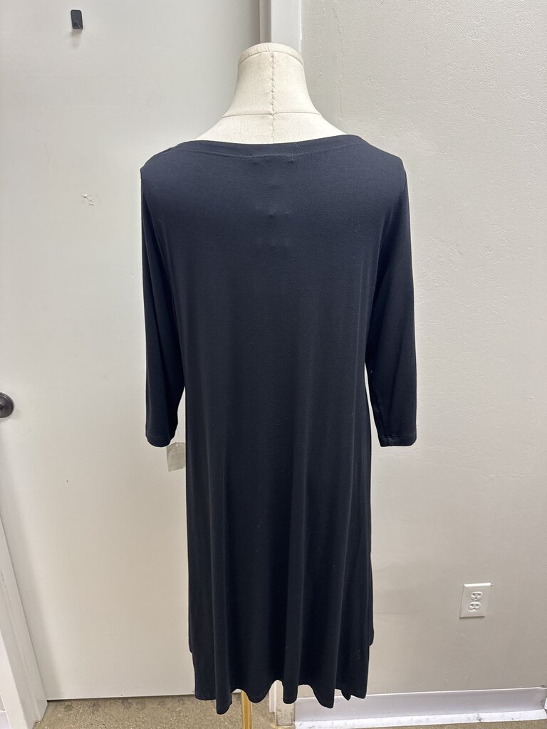 Eileen Fisher Black Bateau Neck Dress NWT