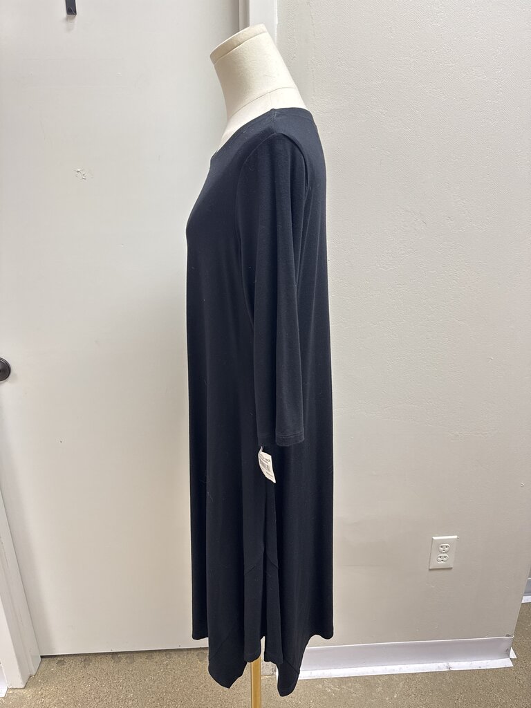 Eileen Fisher Black Bateau Neck Dress NWT