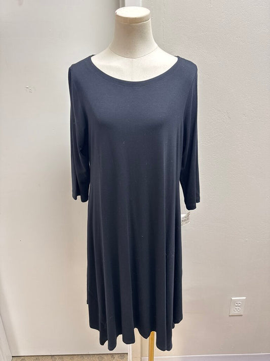 Eileen Fisher Black Bateau Neck Dress NWT