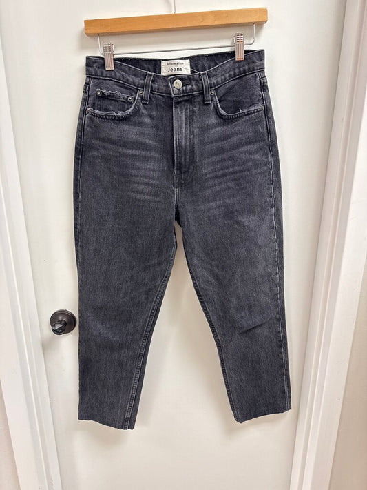 Reformation Black Straight Leg Jean