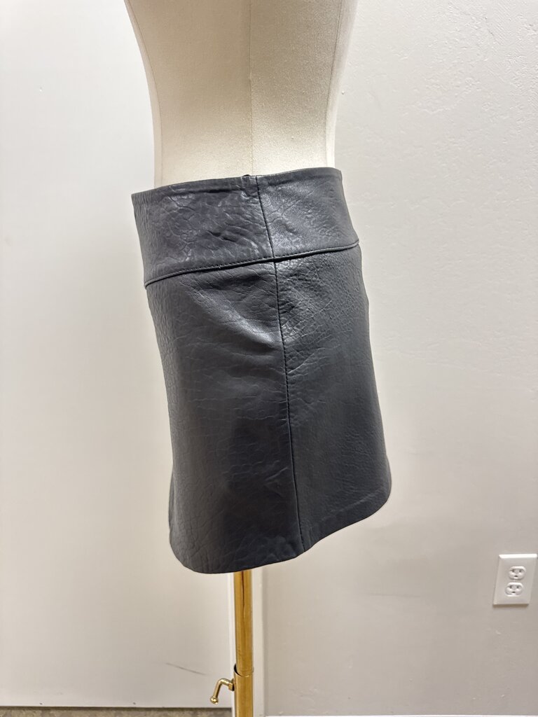 Zadig & Voltaire Black Leather Biker Mini Skirt NWT