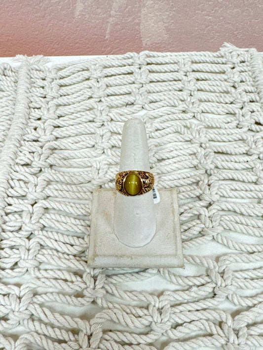 *(15)10k Tigers Eye Ring