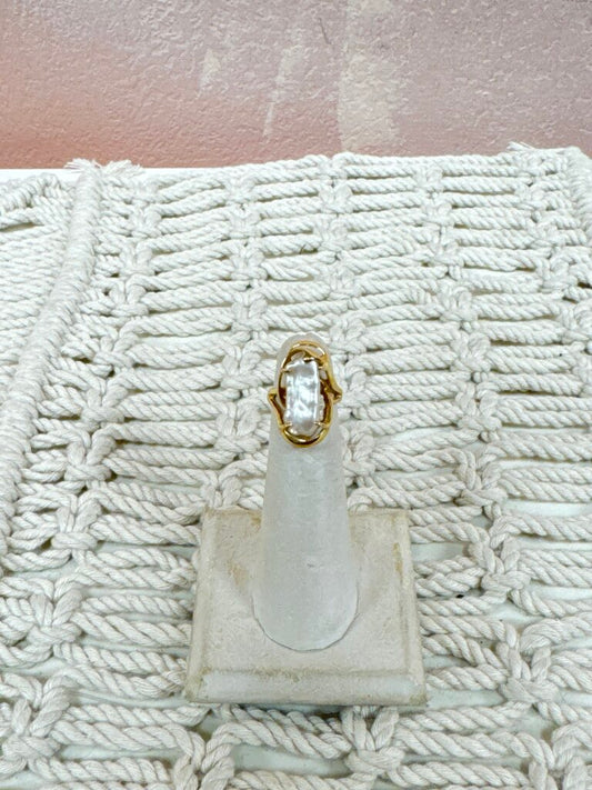 *(2)14k Baroque Pearl Ring
