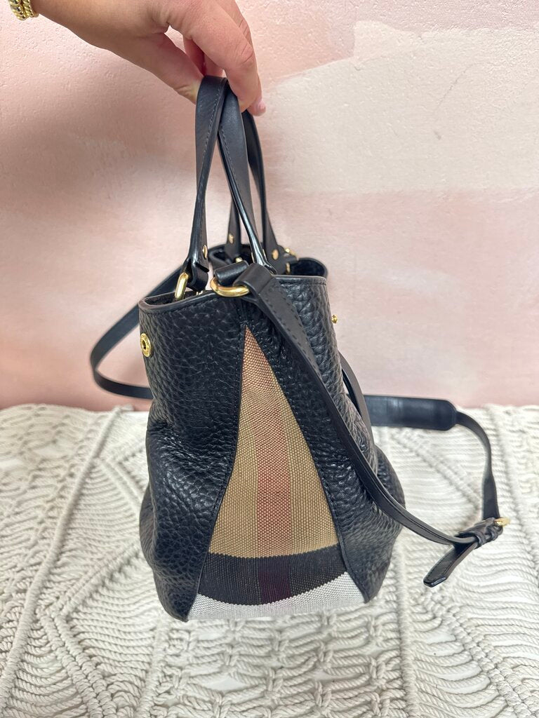 Burberry Pebbled Leather Maidstone Tote