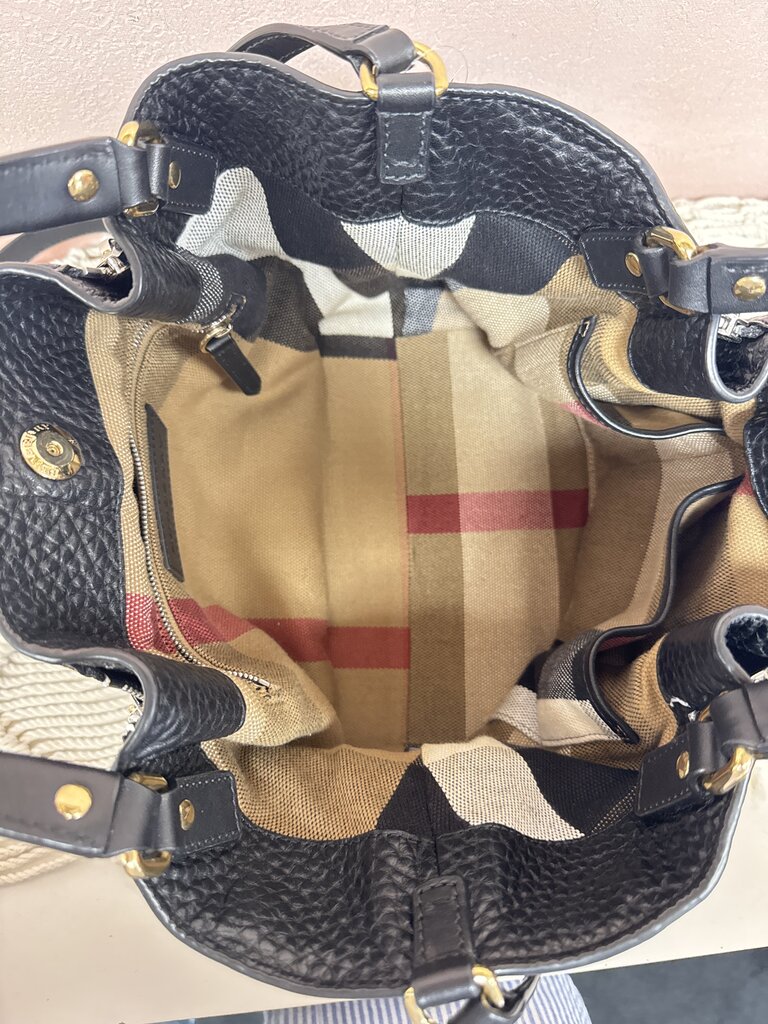 Burberry Pebbled Leather Maidstone Tote
