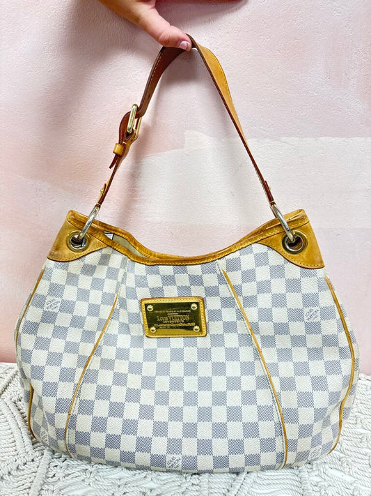 Louis Vuttion Azur Damier Galliera Hobo '05 w/Dustbag