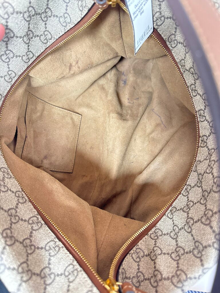 Gucci Monogram Large Linea Hobo w/Dust Bag
