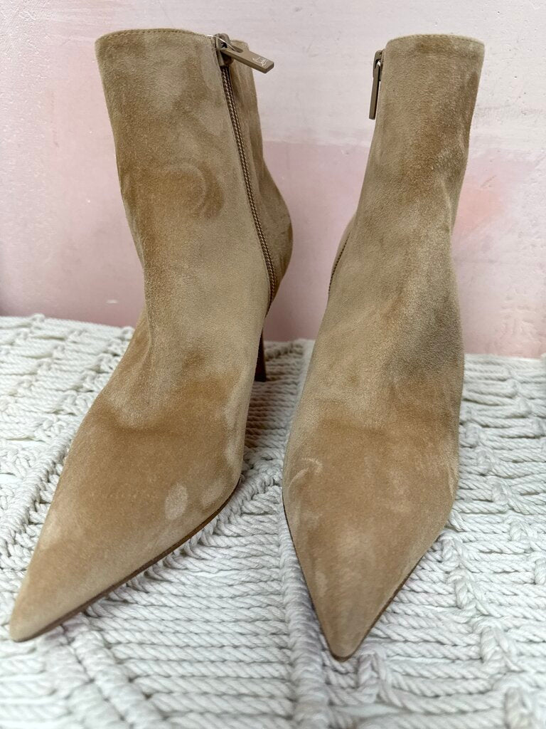 Louboutin Tan Suede Bootie w/Dust Bag