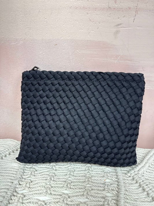Sol and Selene Black Woven Crossbody NWT