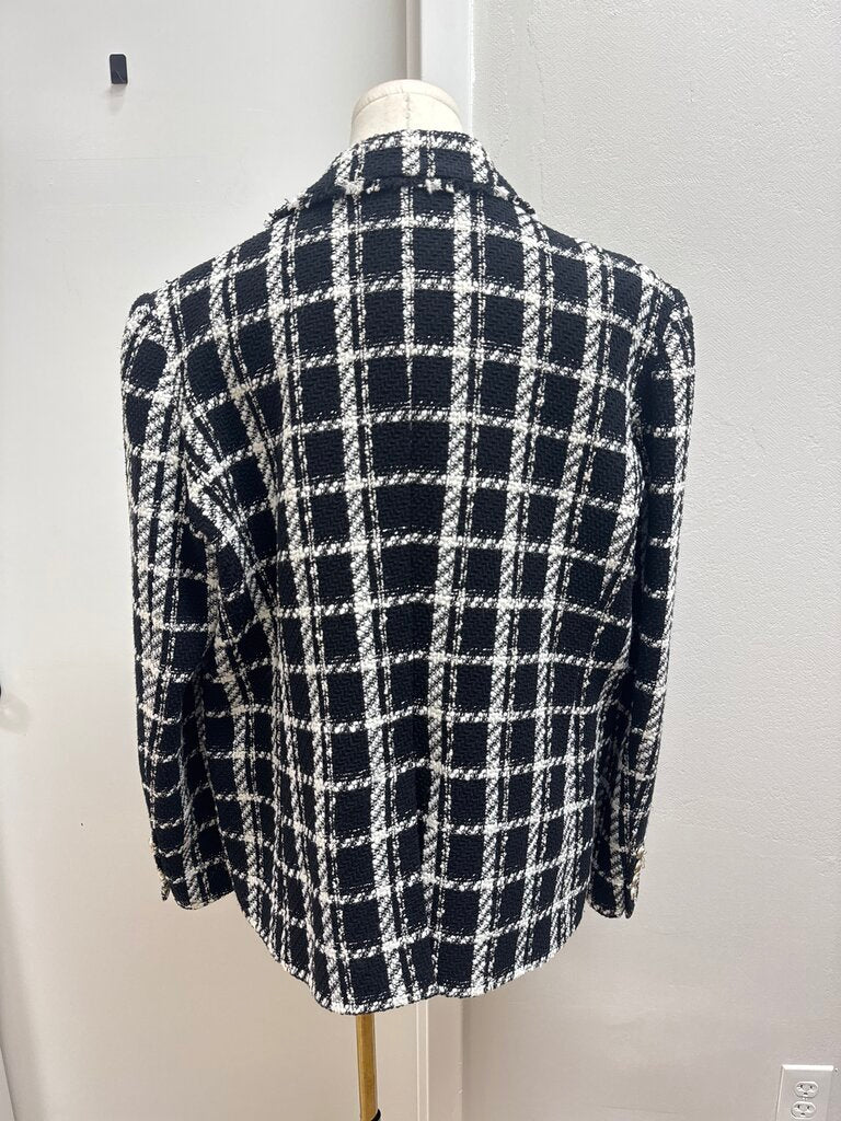 Generation Love Black and White Tweed Blazer