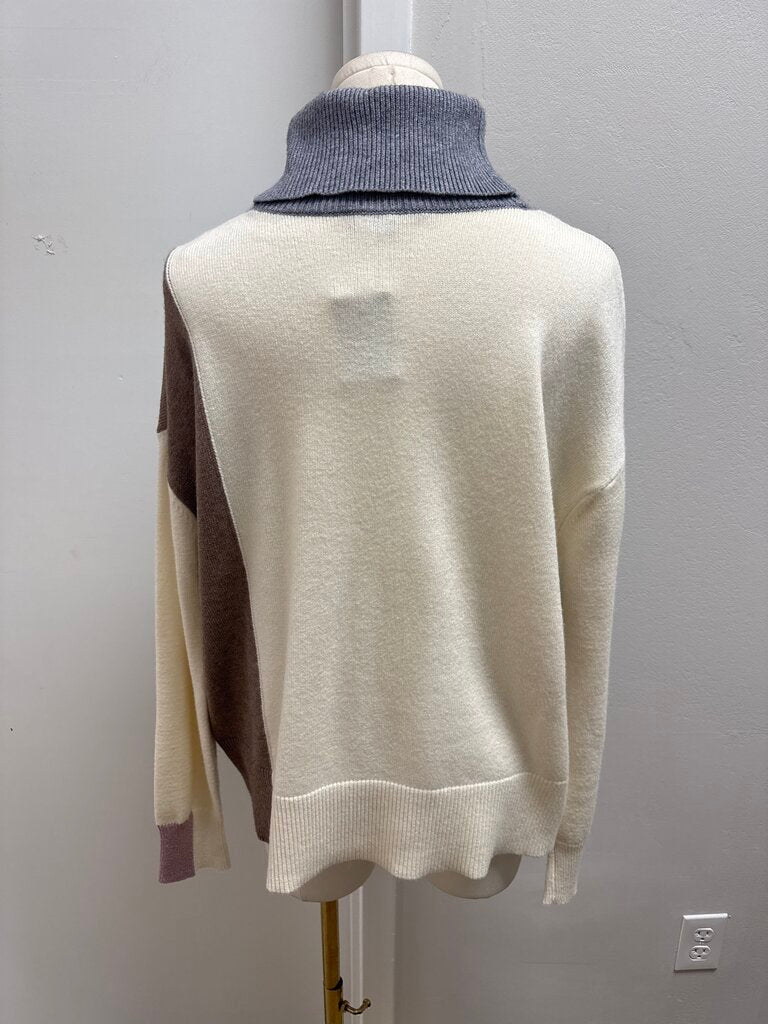Charlie B Colorblock Turtleneck Sweater
