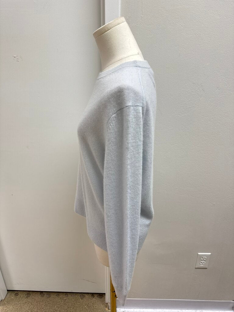 White + Warren Light Blue Cashmere Sweater