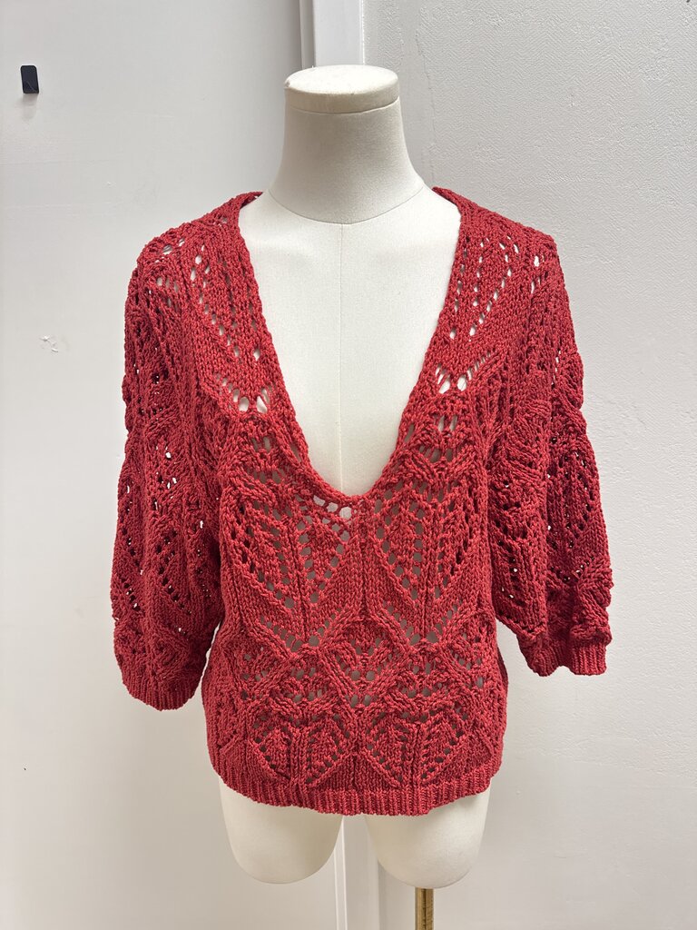 Bimba Y Lola Rust Knit Sweater