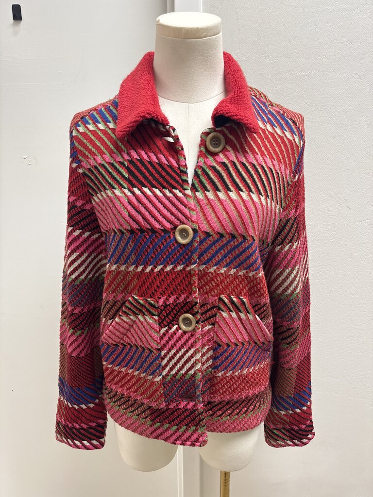 Aldo Martins Red Plaid Cardigan