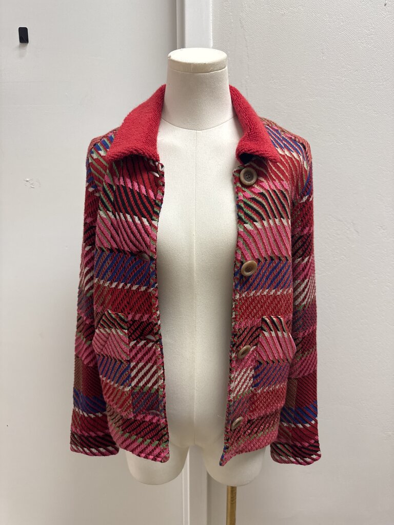 Aldo Martins Red Plaid Cardigan