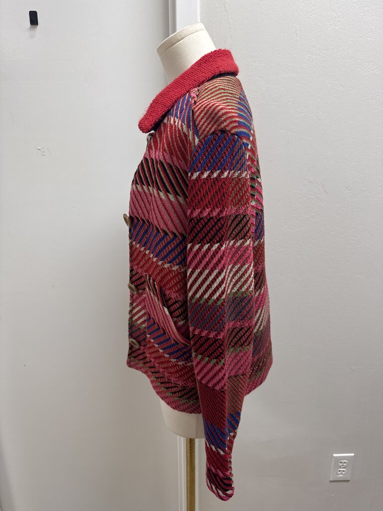 Aldo Martins Red Plaid Cardigan