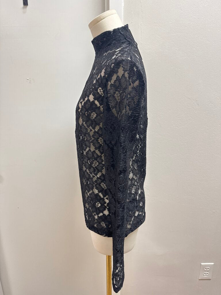 Rohe Black Lace Turtleneck NWT