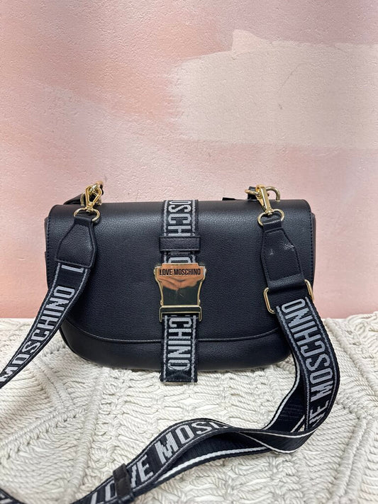 Love Moschino Black Flap Crossbody