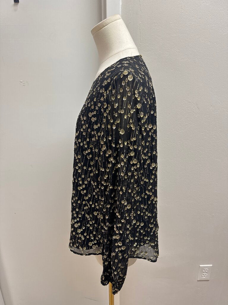 Sail to Sable Gold and Black Blouse