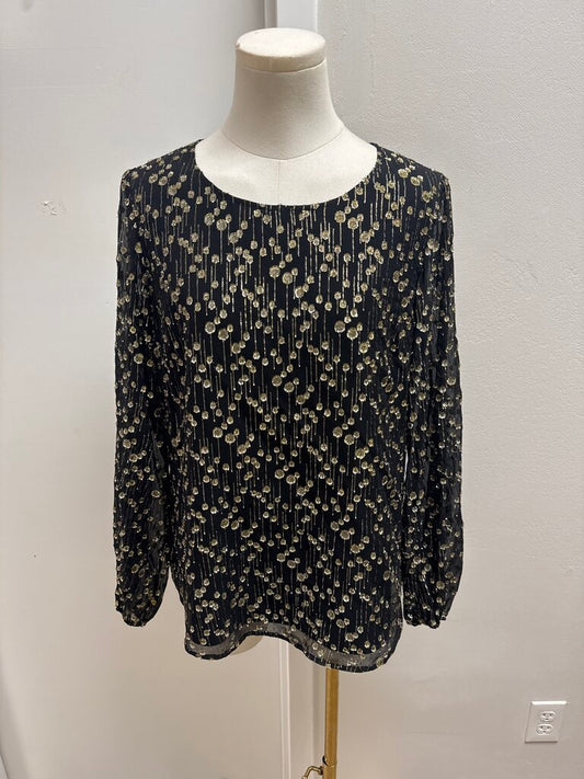 Sail to Sable Gold and Black Blouse